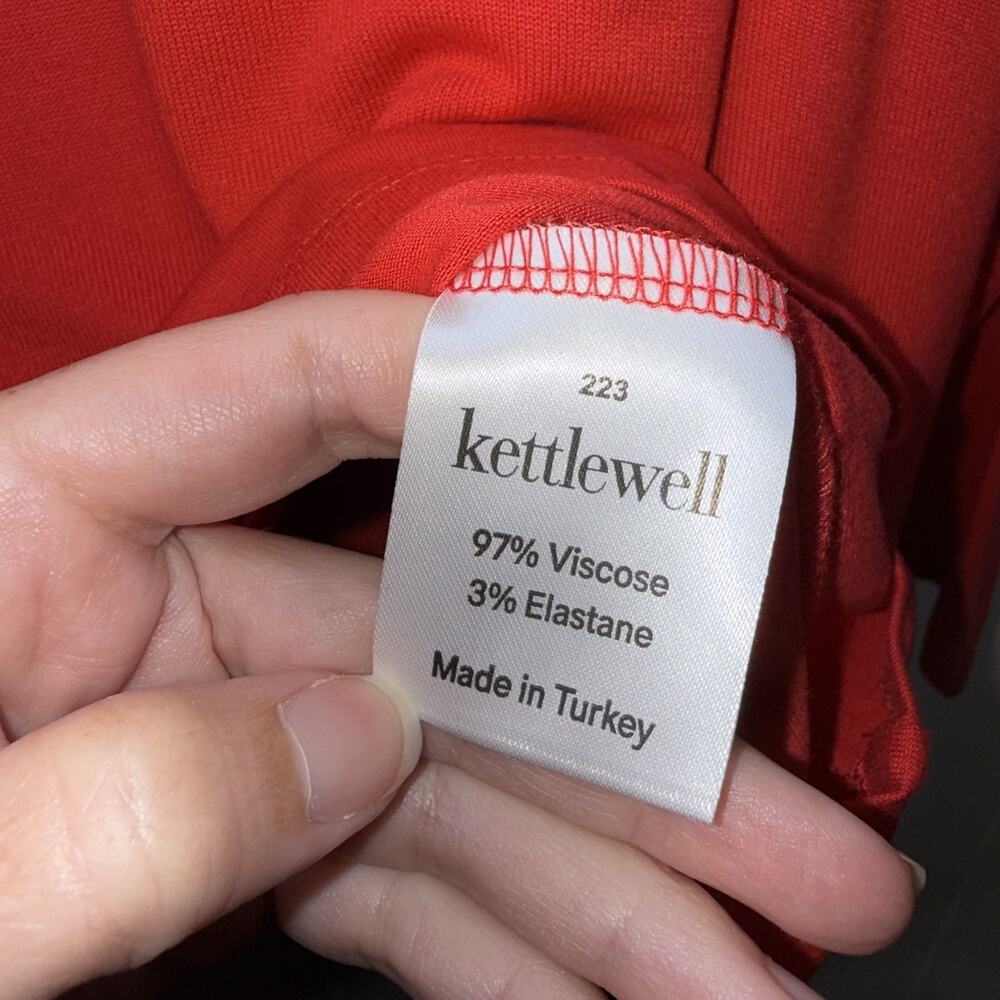 Ketttlewell Women’s Layered V Neck Long Sleeve Top Red Size LL (16) - Picture 6 of 6